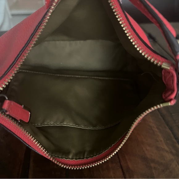 Coach Pebbled Leather Rosy Peach Small Hobo Purse Handbag - Picture 9 of 11